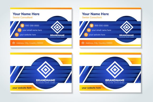 Blue Orange Business Card: A Double-Sided Creative Template for Modern Professionals