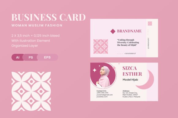 Elevate Your Brand with the Women Muslim Fashion - Business Card