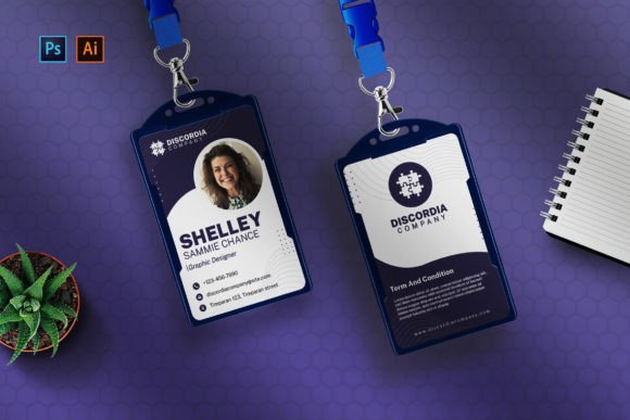 Futuristic Discordia ID Card Template