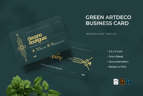 Green Artdeco - Business Card