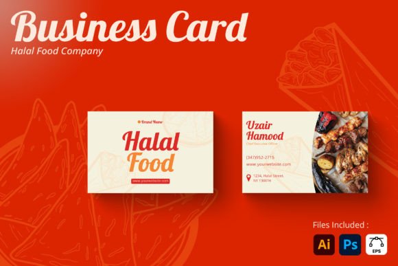 Halal Food - Business Card: Elevating Your Brand Identity