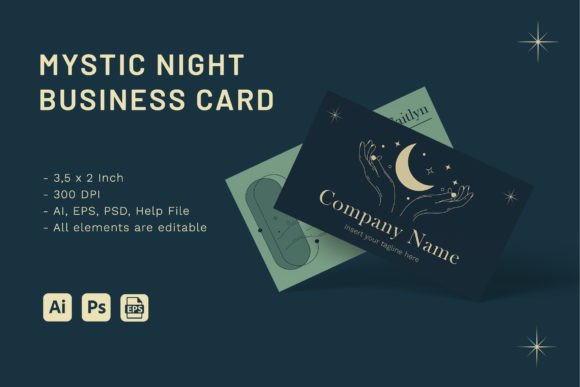 Mystic Night Business Card: Elevate Your Brand Identity