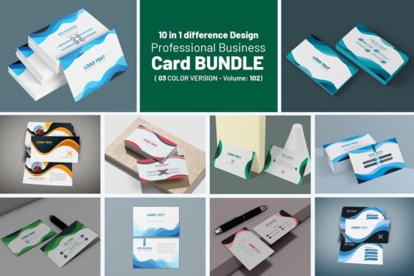 Professional Business Card Bundle: 102 Ready-to-Use Designs