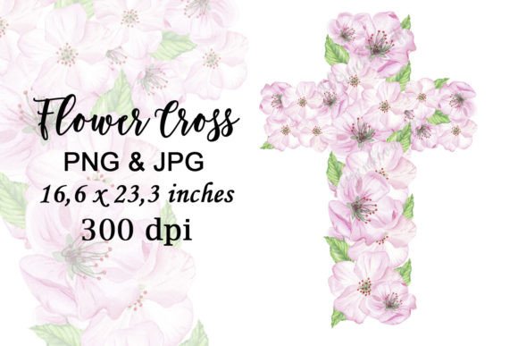 Watercolor Cherry Flowers Cross Pink PNG: A Versatile Asset for Modern Creative Workflows