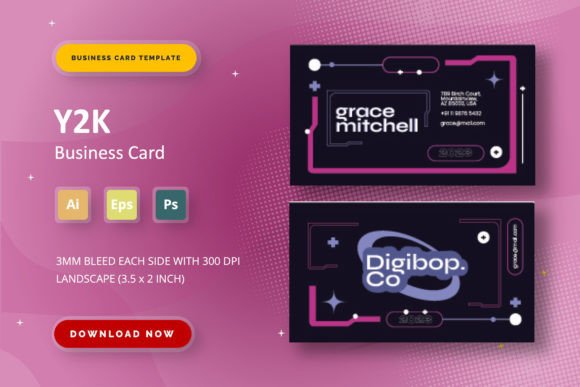 Y2K - Business Card: A Modern Template for Professional Branding